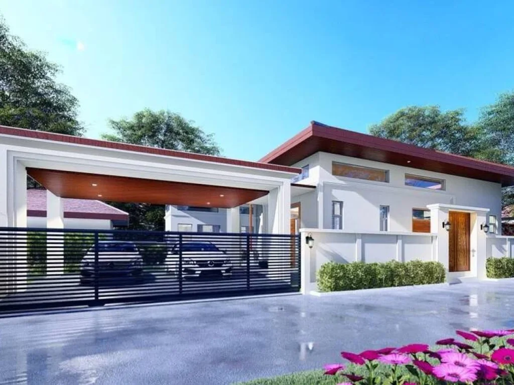 บ้านเดี่ยว pool villa สุดหรู สไตล์ Modern contemporary สารภี-เชียงใหม่