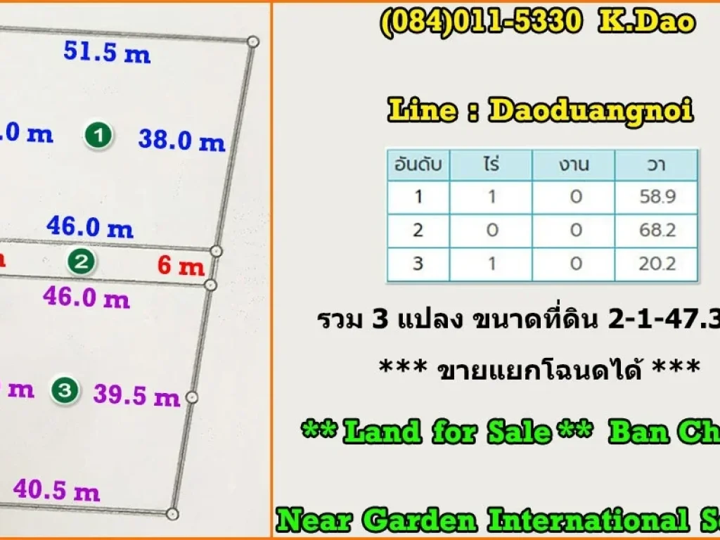 ขายที่ดินบ้านฉาง ใกล้โรงเรียนนานาชาติการ์เด้น ใกล้กับ หมู่บ้านศิริปพัฒน์2 ใกล้สวนวิทยา ตลาดต้นไม้