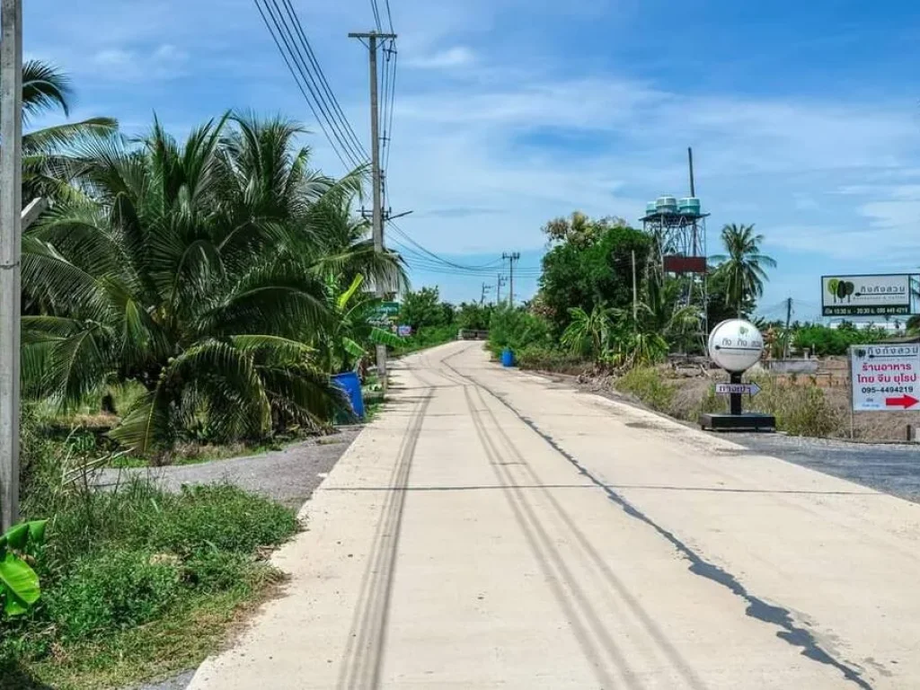 ขายที่ดินริมน้ำ ที่สวนมะพร้าว อบ้านแพ้ว สมุทรสาคร 11 ไร่ ทำเลดี ติดแม่น้ำท่าจีน ใกล้ถนนใหญ่ 12 กม เหมาะทำร้านอาหาร รีสอร์ท ขายถูก เจ้าของอยากขาpย