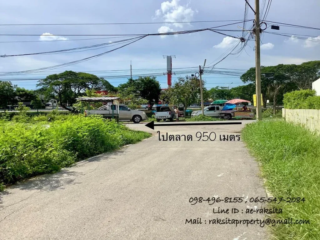 ขาย ที่ดิน 100 ตรวา 45 แสน รังสิต-นครนายก คลอง11 บึงน้ำรักษ์ ธัญบุรี ใกล้ตลาด แหล่งของกิน ถนนสาธารณะประโยชน์