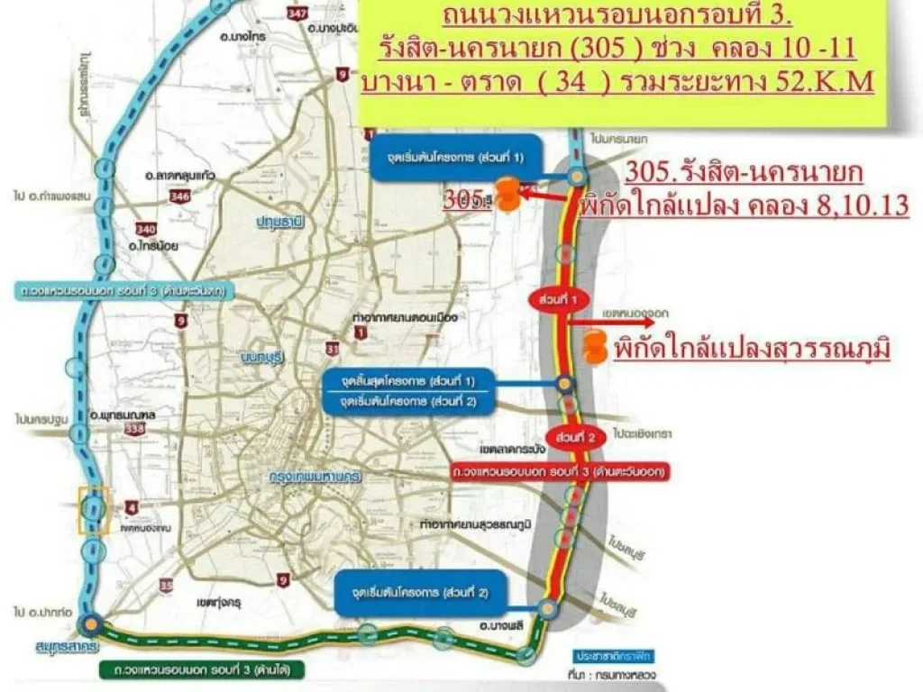 ขายถูก ที่ดินเปล่า เหมาะสร้างบ้านพักอาศัย คลอง 10 หนองเสือ