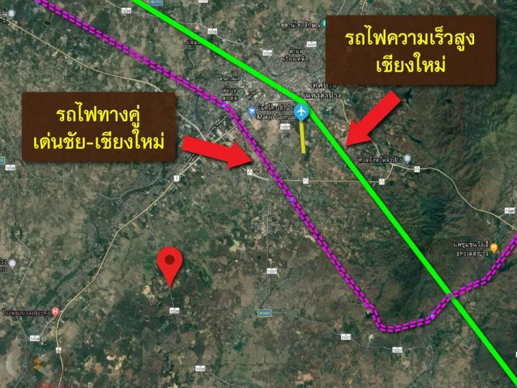 ขายที่ดินเปล่า 22-2-239 ไร่ ตรงข้ามกับสำนักงานชลประทานลำปาง แยกบ้านฟ่อน จลำปาง