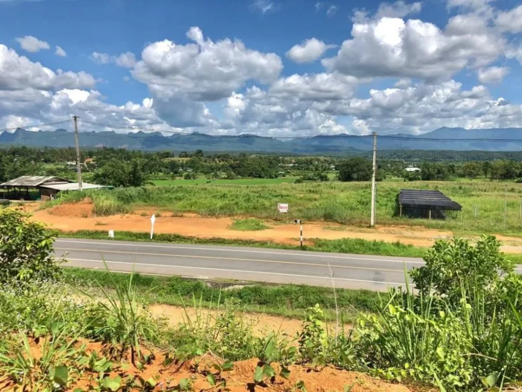 ขายที่ดินติดถนนหลัก วิวภูเขาดอยหลวง สวยมากและหายากใกล้ถ้ำเชียงดาว เชียงใหม่