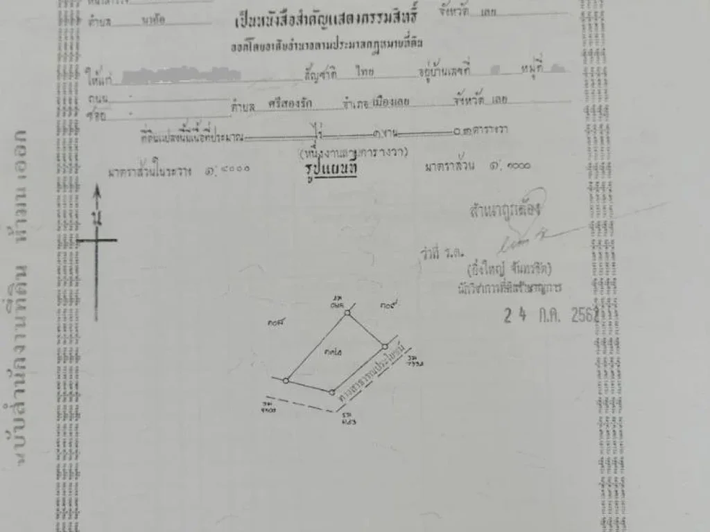 ขายที่ดินสำหรับสร้างบ้าน 103 ตรวซอยตรงข้ามปั้มคาลเท็กซ์นาอ้อ อเมือง จเลย