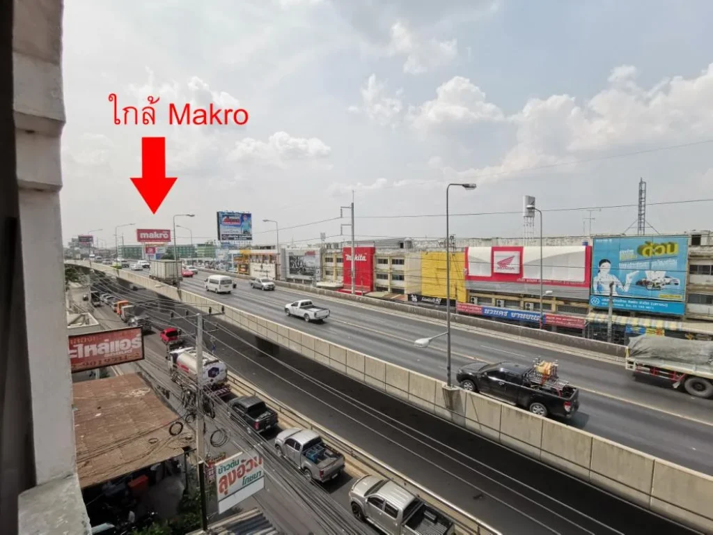 ขายอาคารพาณิชย์ ติดถนนใหญ่ ใกล้Makroตลาดไท โทร