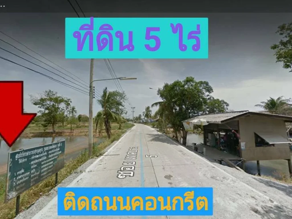 ขายที่ดินราคาถูก 5 ไร่ ซอย เทศบาล 5 อำเภอ ลาดหลุมแก้ว จังหวัด ปทุมธานี