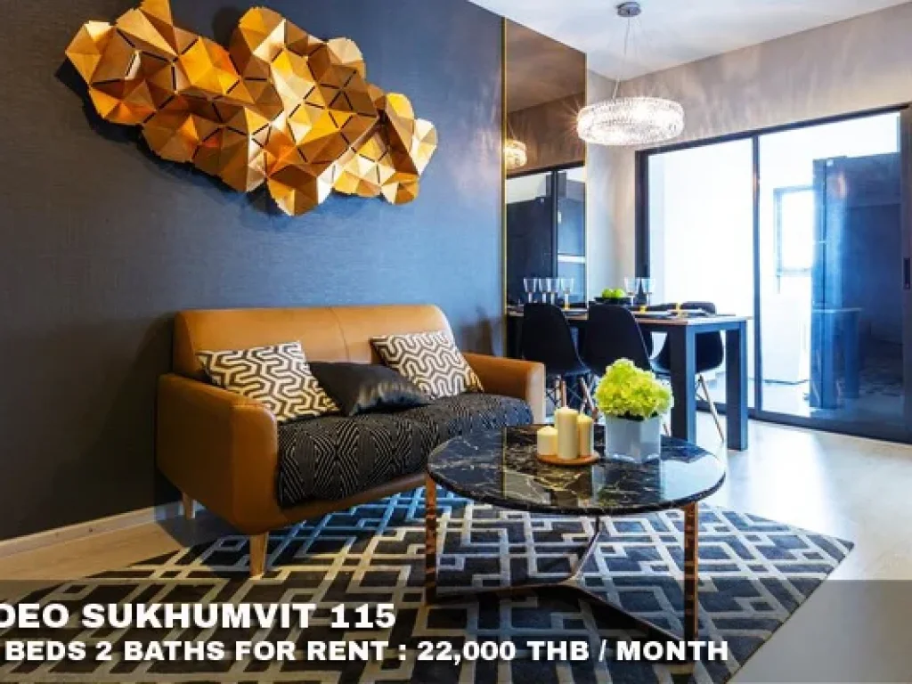 เช่า FOR RENT IDEO SUKHUMVIT 115 2 beds 2 baths 62 Sqm22000 NEXT TO BTS PUCHAO