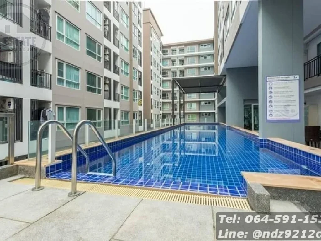 Condoให้เช่าRegent Orchid Talad Plu ตึก A ชั้นที่ 2 ห้องมุม วิวสระ ขนาด31ตรม 8500เท่านั้น