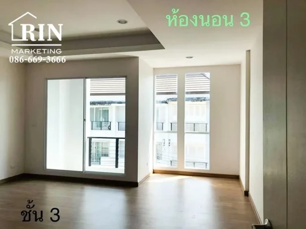 ขายทาวน์โฮม 3 ชั้น บ้านกลางเมือง สาทร-ตากสิน 2 ใกล้ BTS วุฒากาศ 086-669-3666