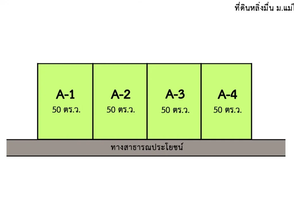 แบ่งขายที่ดิน4แปลง 50ตรวราคา 650000 บาท ใกล้มแม่โจ้