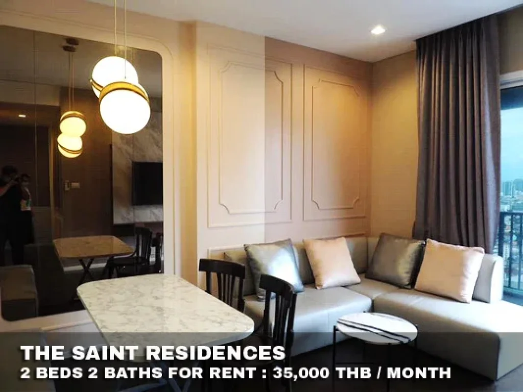 เช่า FOR RENT THE SAINT RESIDENCES 2 beds 2 baths 62 Sqm35000 CLOSE UNION MALL