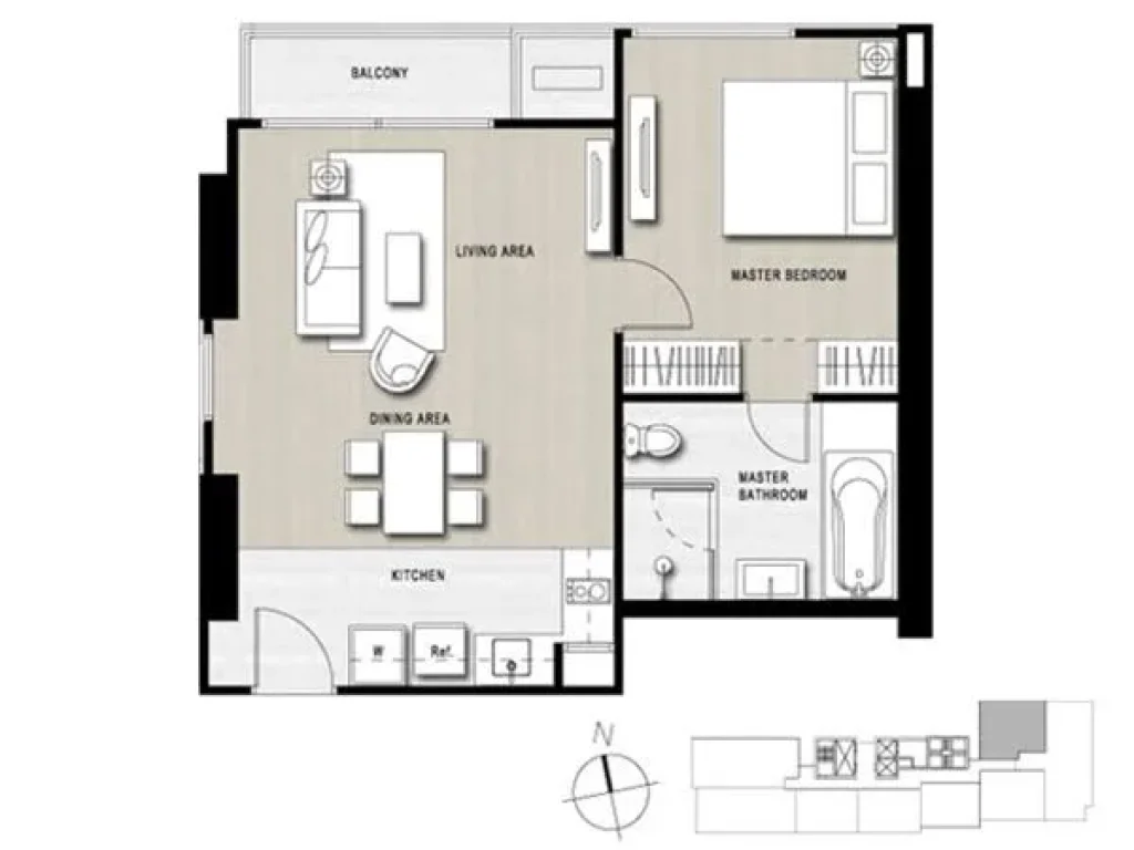 ขายคอนโด HQ Condo กลางทองหล่อ เขต วัฒนา กรุงเทพฯ ขนาด 56 ตารางเมตร