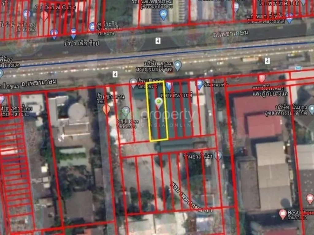 ขายที่ดิน 133 ตรว ติดถนนเพชรเกษม เส้นรถไฟฟ้าสายสีน้ำเงิน