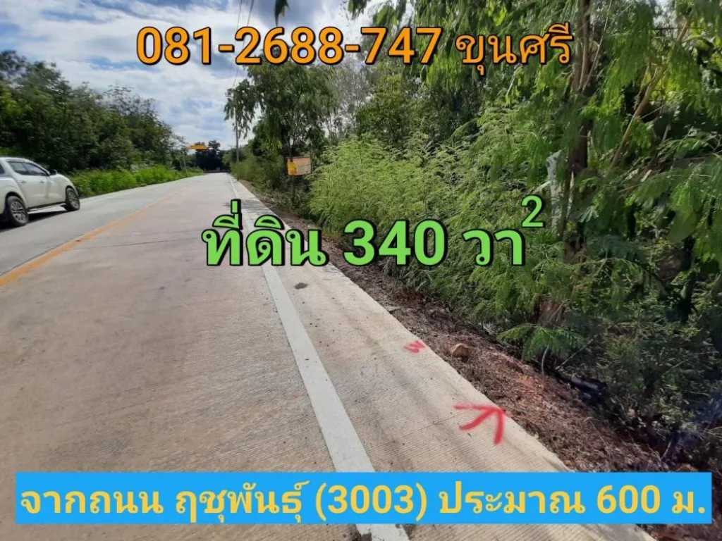 ขายที่ดินราษฎร์นิยม 340 ตารางวา แปลงมุม ติดถนนคอนกรีตสาธารณะ อไทรน้อย จนนทบุรี