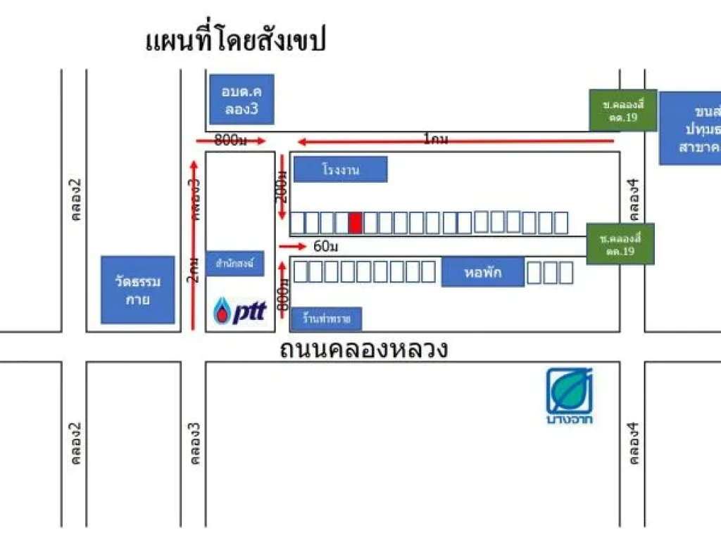 ขายที่ดิน 60 ตรว คลองสี่ ตะวันตก 18 ตคลองสี่ อคลองหลวง จปทุมธานี