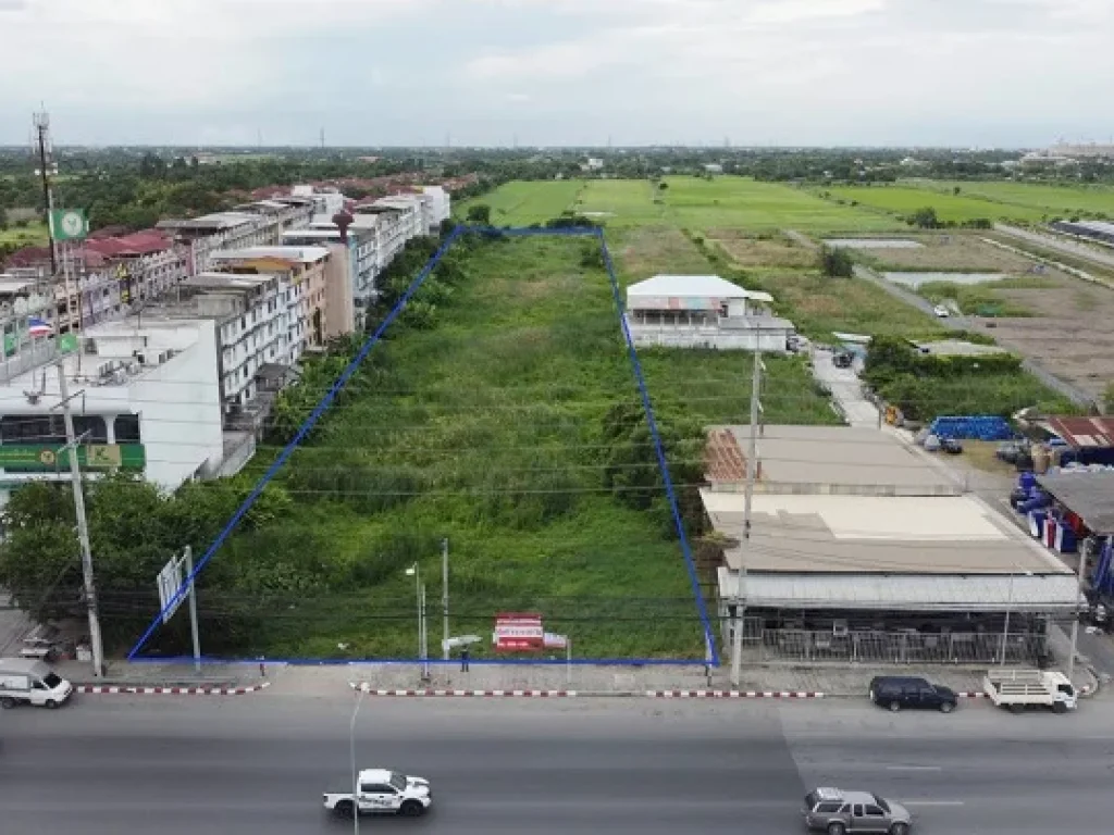 ขายที่ดินติดถนนสุวิทวงษ์ ถนน 8 เลน ใกล้ตลาดสดสี่แยกหนองจอก