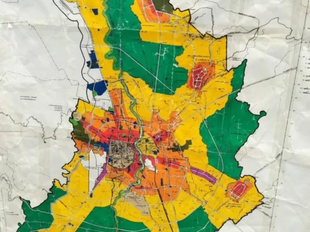 ขายที่ดินจัดสรรได้ ถนนมหิดล ผังเมืองสีส้ม ช้างคลาน