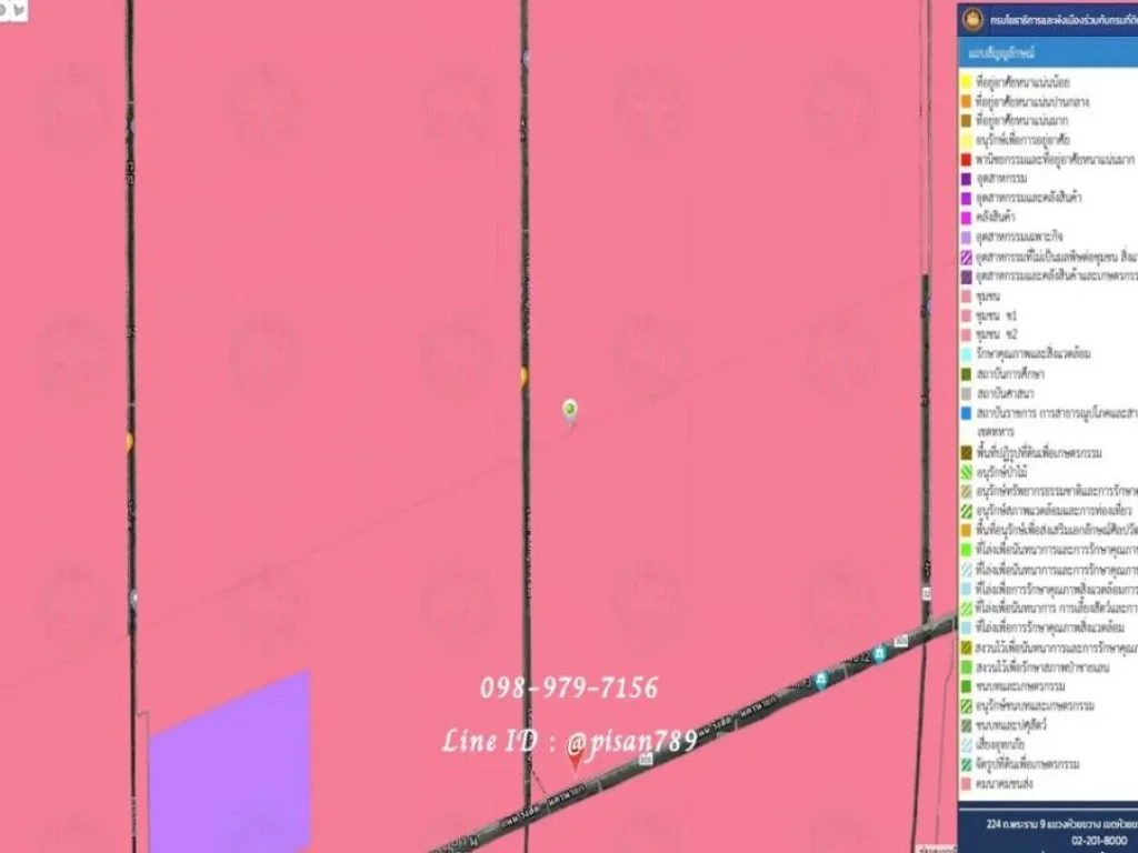 ขายที่ดิน 95 ไร่ 2 งาน 787 ตรว ติดถนนใหญ่เส้นรังสิตนครนายก คลอง 9 พื้นที่สีชมพู