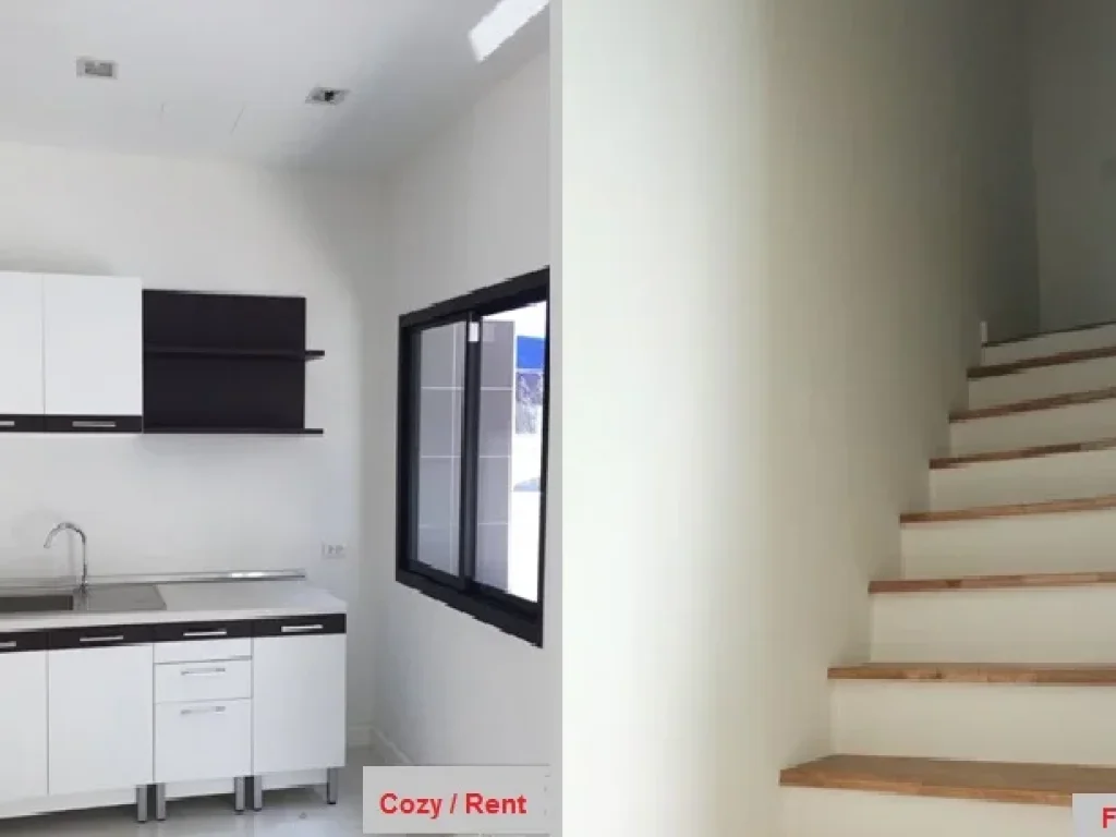 For Rent ให้เช่าทาวน์โฮม 3 ชั้น โครงการ โคซี่ COZY ซอยนาคนิวาส 24 ถนนลาดพร้าว แอร์ 4 เครื่อง ไม่มีเฟอร์นิเจอร์