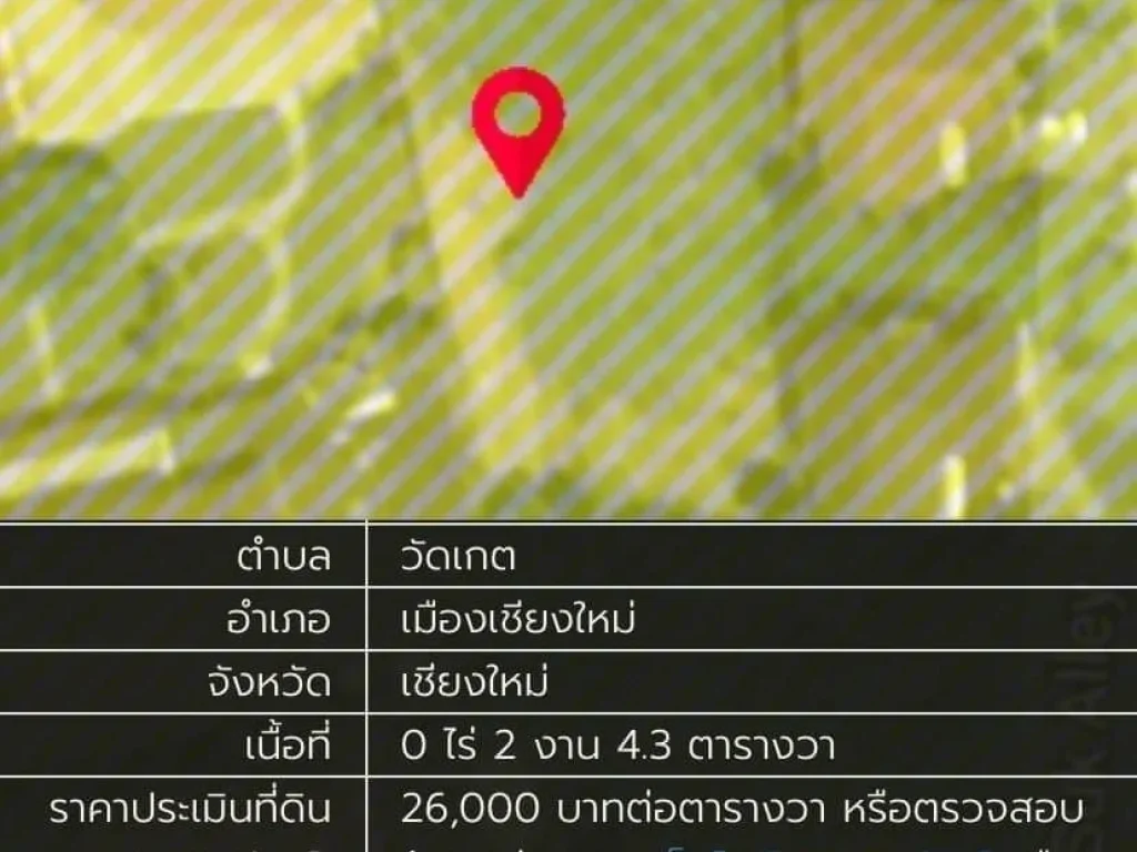 ขายที่ดิน 2043 ตรว ตวัดเกต ในตัวเมืองเชียงใหม่