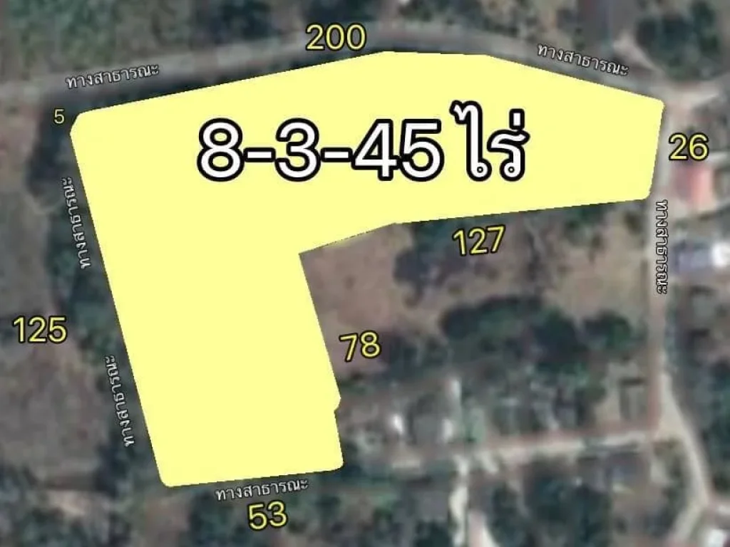 ขายที่ดินพร้อมต้นสัก 8-3-45 ไร่ อเวียงป่าเป้า เชียงราย