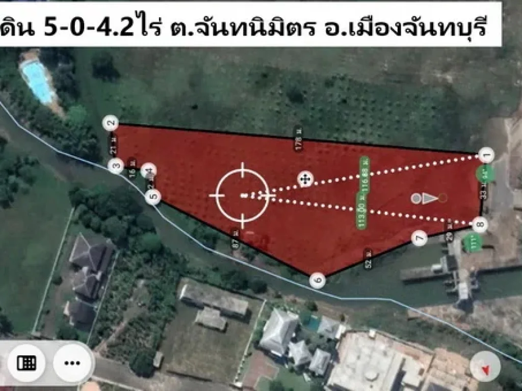 ขายที่ดินตำแหน่งสวยมาก 5-0-42 ไร่ ตจันทนิมิต อเมือง จจันทบุรี