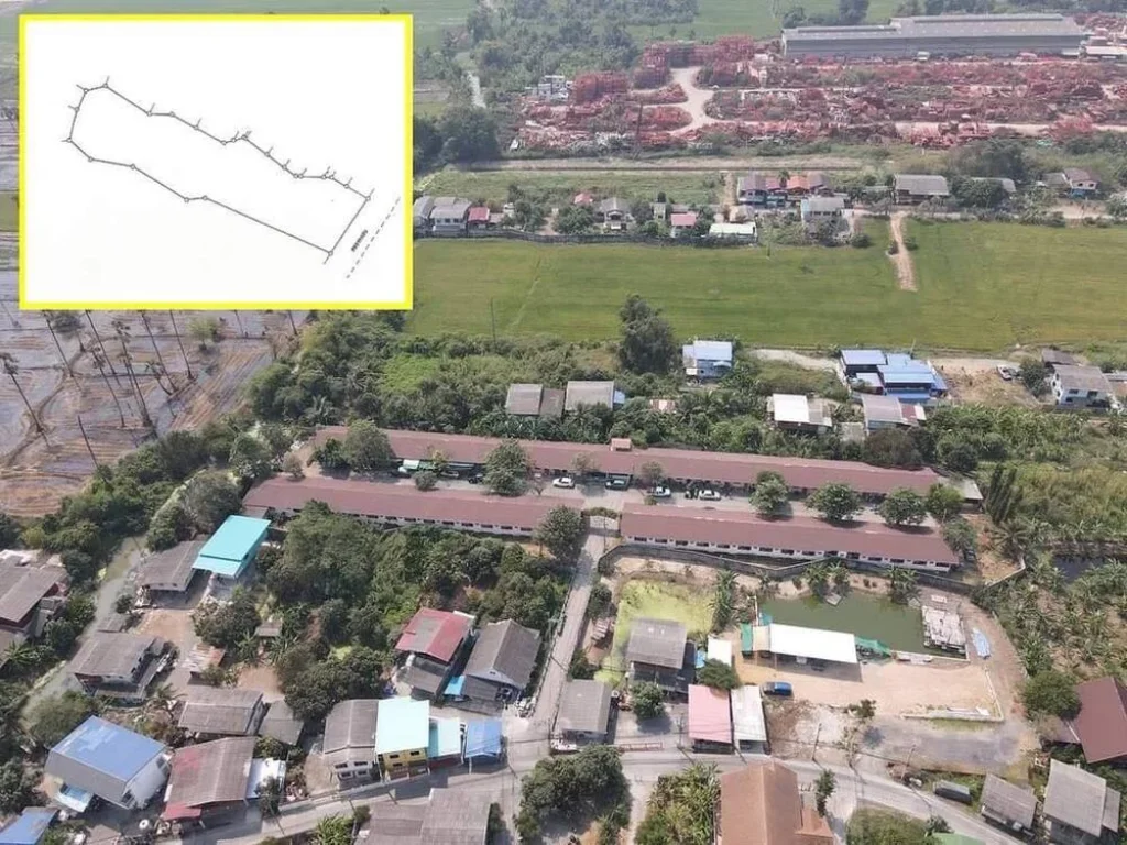 ขายที่ดิน 3ไร่ 52 ตรว พร้อมห้องเช่า 60 ห้อง บ้านกระแซง ปทุมธานี