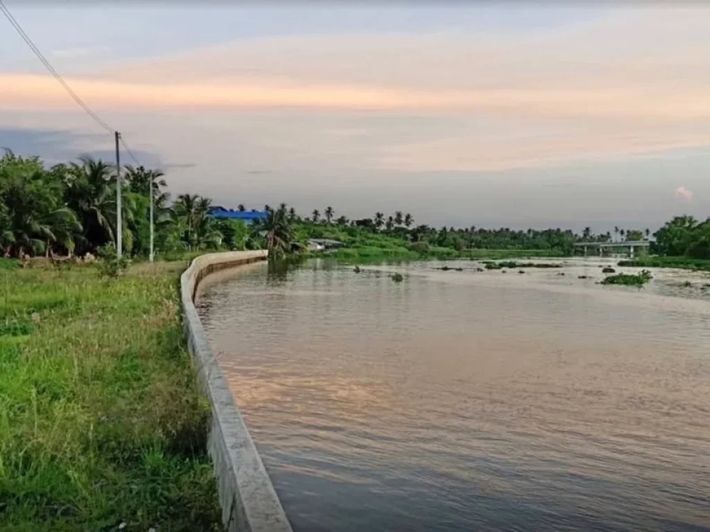 ขายที่ดิน 2-2-64 ไร่ บรรยากาศดี วิวแม่น้ำท่าจีน อกระทุ่มแบน สมุทรสาคร