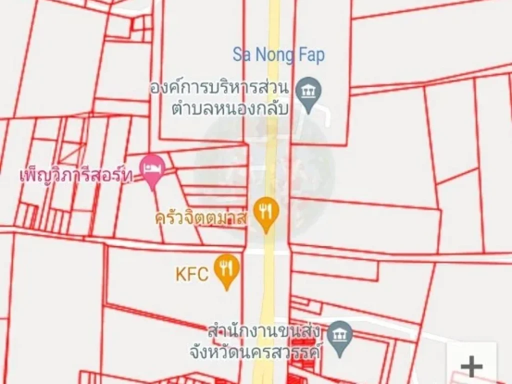 ขาย ที่ดิน 5 ไร่ ถึง 10 ไร่ ติดถนนหลวง หมายเลข 11 ใกล้ปั๊ม Esso สี่แยกหนองบัว มีใบอนุญาติทำทางเชื่อม จนครสวรรค์