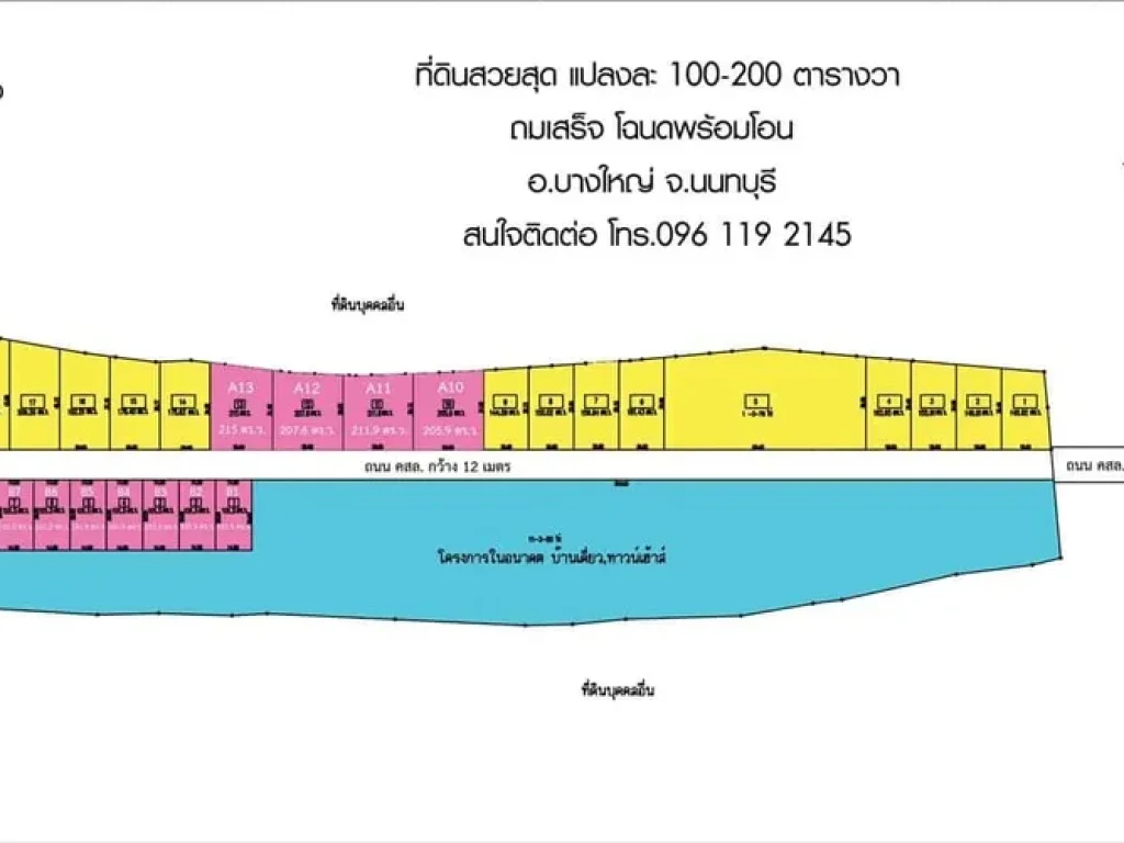 RICCO LAND บางใหญ่ ที่ดินสำเร็จรูป ทำเลสวย อบางใหญ่ จนนทบุรี