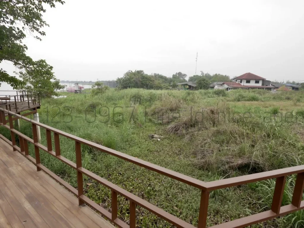 ขายที่ดินติดแม่น้ำเจ้าพระยาอยุธยา พร้อมบ้านพัก จุดนั่งชมวิวสะพานทอดยาวถึงริมน้ำ