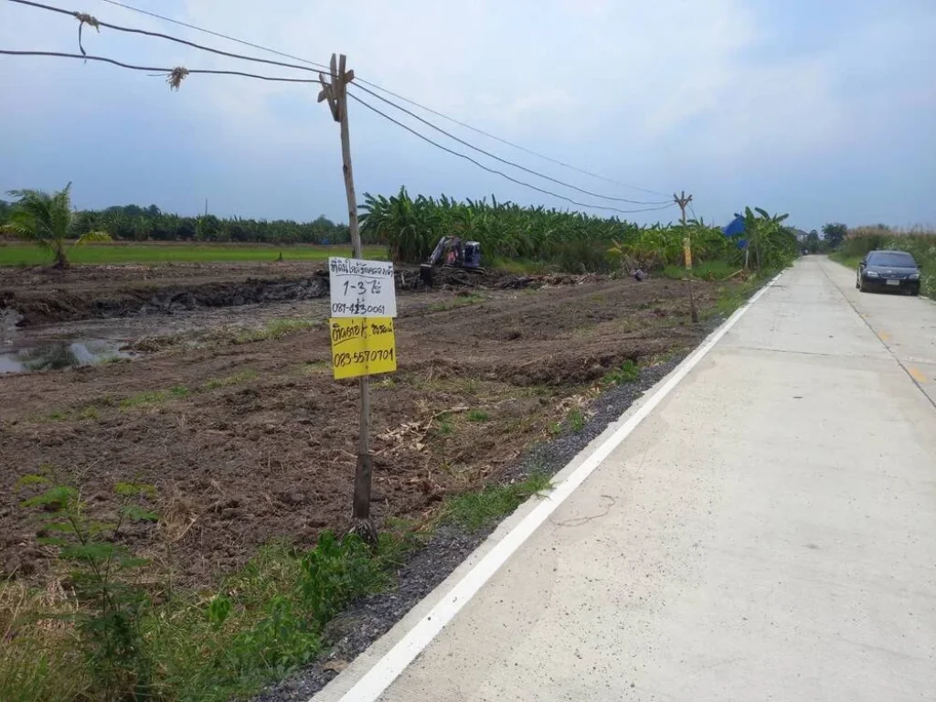 ที่ดินแบ่งขายตกแต่งแนวบ้านสวน ต ทวีวัฒนา อ ไทรน้อย จ นนทบุรี