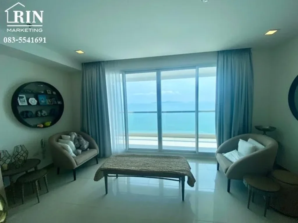 ขาย คอนโด เดอะ ปาล์ม วงศ์อมาตย์ บีช พัทยา For Sale The Palm Wongamat Beach Front Pattaya98Sqm Fq Corner room s03-0892