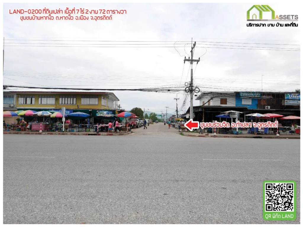 ที่ดินสวยติดคลองส่งน้ำ บรรยากาศดี จังหวัดอุตรดิตถ์ โฉนดพร้อมโอน