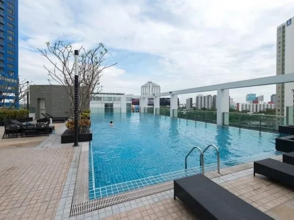 For rent TC Green Rama9 ตึกD ชั้น15 1 Bedroom เครื่องใช้ไฟฟ้าครบ ห้องมุม