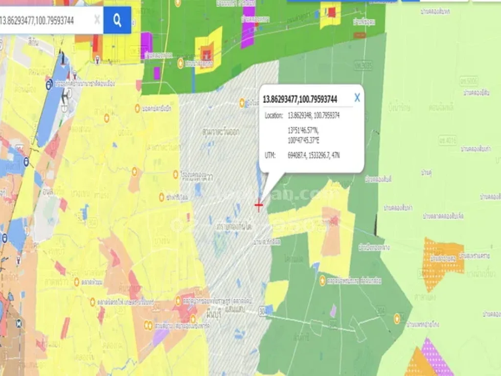 ขายที่ดิน ถนนมิตรไมตรี ซอย 28 บ้านคู้ฝั่งเหนือ เขตหนองจอก กรุงเทพมหานคร