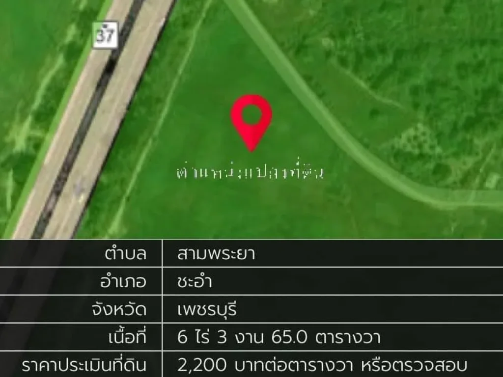 ขายที่ดินชะอำติดถนนหลักเพชรเกษม 46-0-33 ไร่ จเพชรบุรี