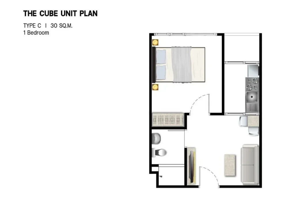 ขายคอนโด The Cube Premium รามอินทรา 34 ขนาด 30 ตรม ตกแต่งครบ พร้อมเข้าอยู่ เจ้าของขายเอง