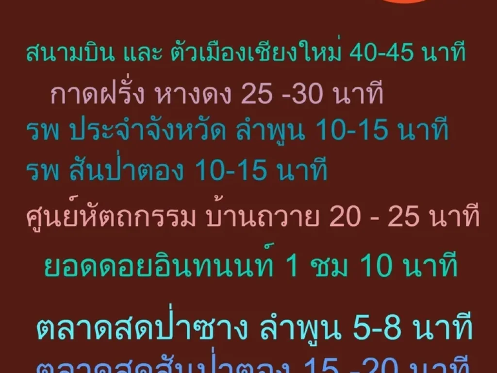 ที่ดิน สันป่าตอง เชียงใหม่ ติดน้ำ ราคาต่ำกว่าล้าน ใกล้ลำพูน เข้าออกได้หลายทาง