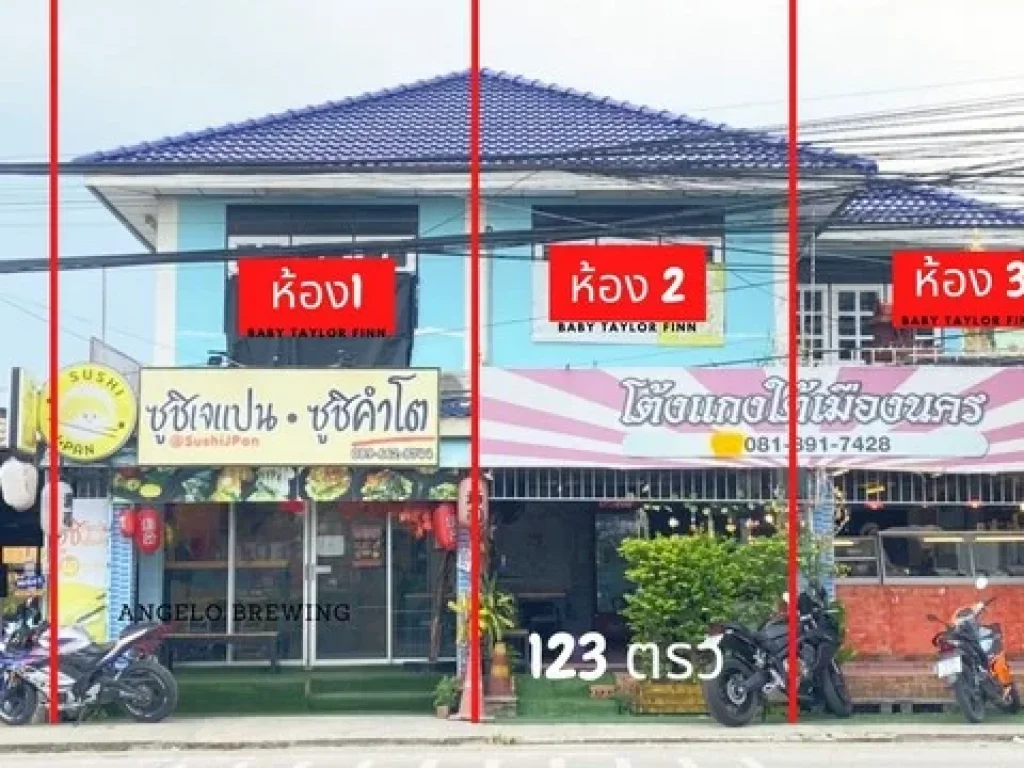 ขายบ้านตึกเชิงพาณิชย์ 2 ชั้น 2 หลัง123 ตรว ติดถนนคอนกรีต เลียบคลองสาม คลองหลวง ปทุมธานี