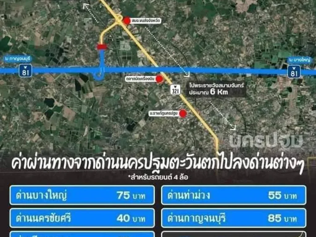 ขายบ้านและที่ดิน ใกล้ทางด่วนมอเตอร์เวย์ บางใหญ่-กาญจนบุรี