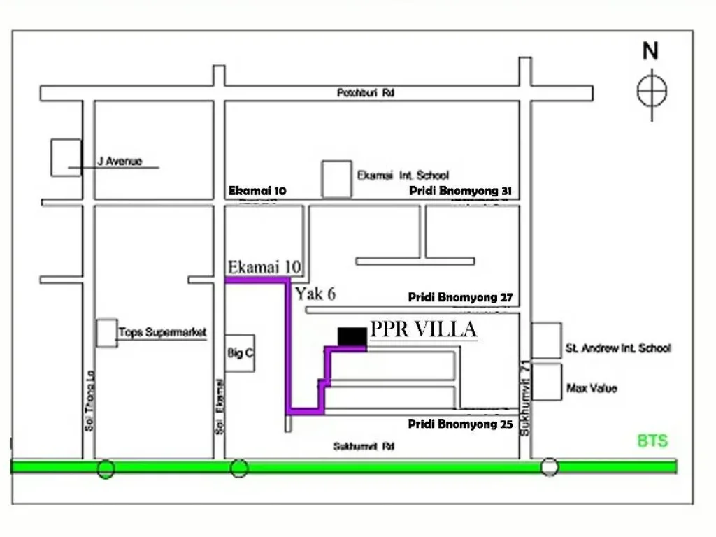 ให้เช่า PPR Villa เอกมัย 10 แยก6 ห้อง 3B6B หันหน้าไปทางทิศเหนือขนาด 100 ตรม ค่าเช่า 50000 บาท