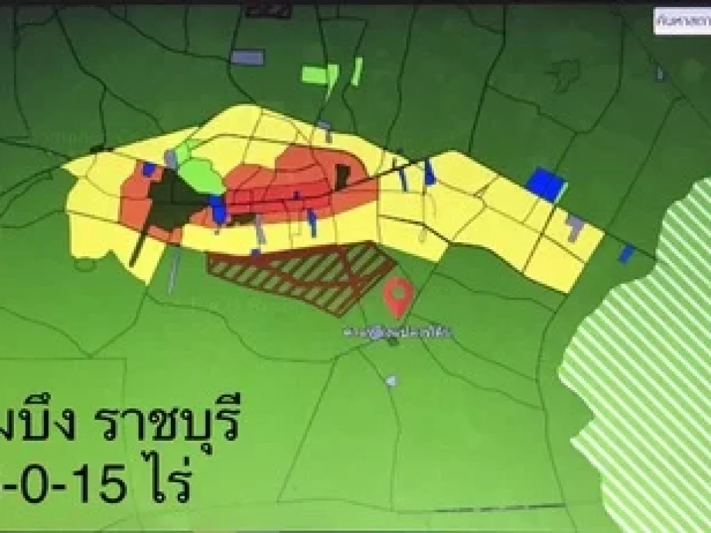 ขายที่ดิน จอมบึง ราชบุรี 6-0-15 ไร่ ติดถนน 4026 หน้ากว้าง 40 เมตร ลึก 162 เมตร แหล่งชุมชน