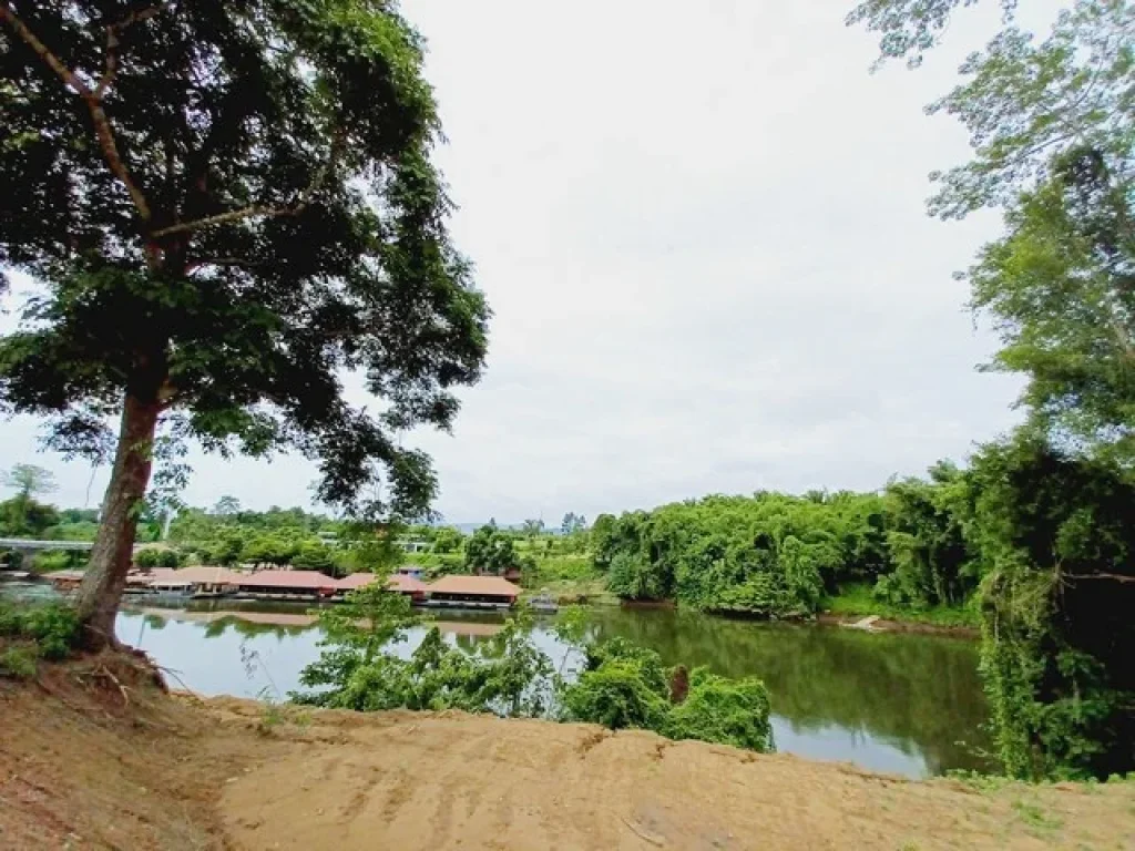 ขายที่ดินติดแม่น้ำแควน้อย ทองผาภูมิ กาญจนบุรี 345ไร่ เห็นวิวภูเขา หน้าน้ำกว้างมาก ติดถนนลาดยาง