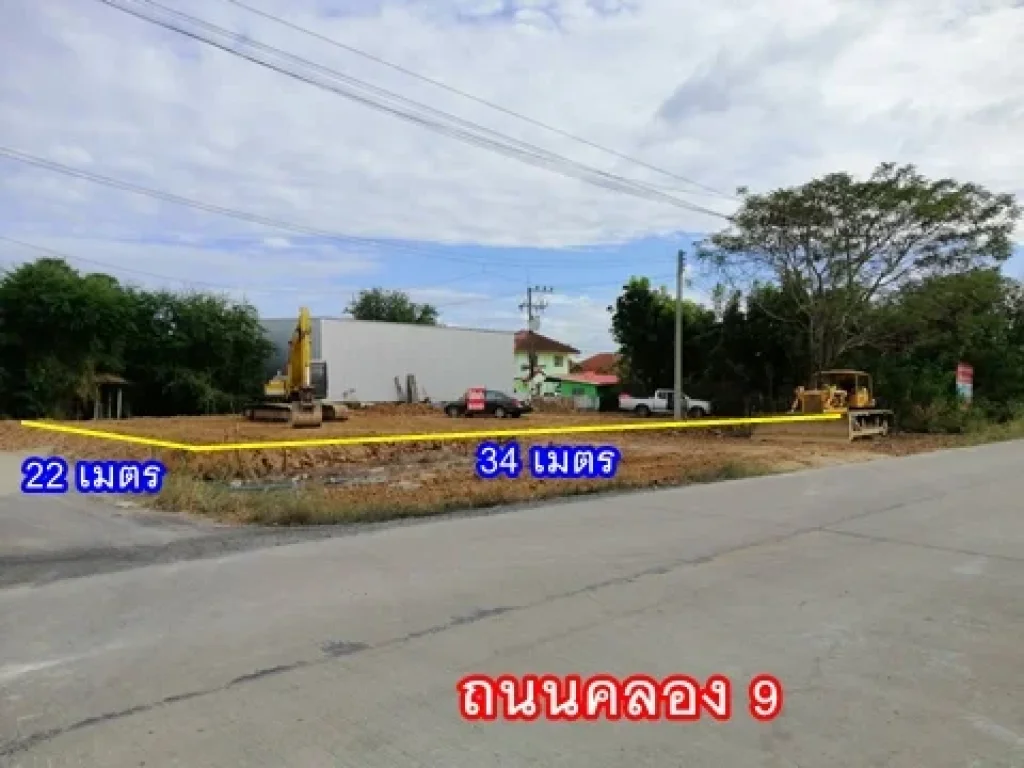 ที่ดินลำลูกกา ที่ดินลำลูกกาให้เช่า ที่ดินติดถนนลำลูกกาคลอง 9