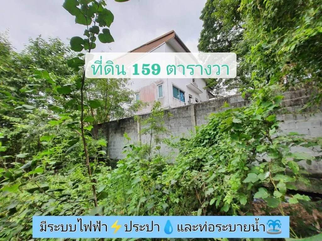 ขายถูก ที่ดินสร้างบ้าน 159 ตารางวา ทำเลดี แปลงริม ติดคลองลำไผ่ซอยรามอินทรา 47