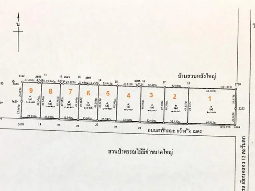 ขายที่ดินจัดสรร 8 ไร่กว่า แบ่งขาย 9 แปลงหรือขายยกแปลง ที่ถมแล้ว