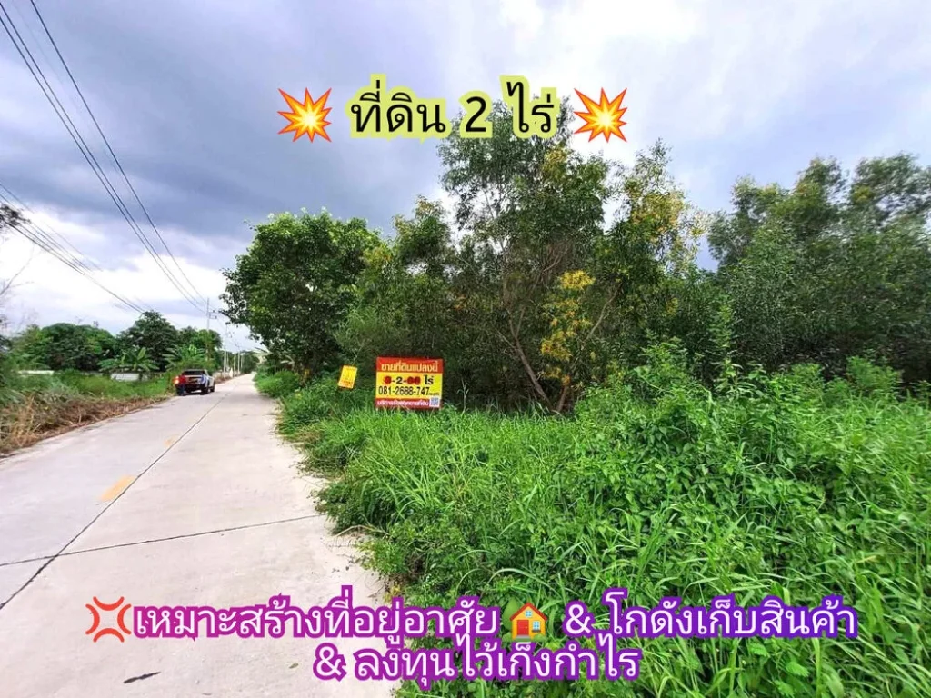 ขายด่วนมาก ที่ดินคลองห้า 2 ไร่ ติดถนนคอนกรีตสาธารณะ ซคลองห้าตะวันออก 28 อคลองหลวง