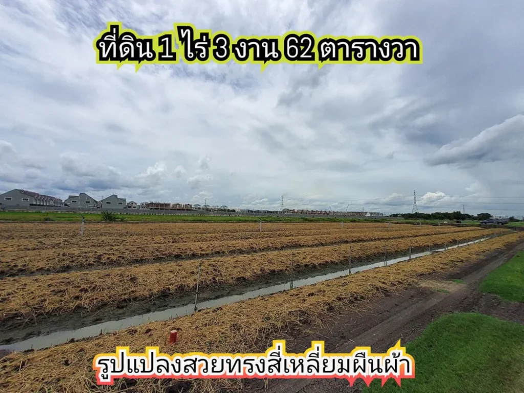 ขายที่ดิน 1-3-62 ไร่ติดถนนสาธารณะโซนสีเหลืองตคลองขวาง อไทรน้อย