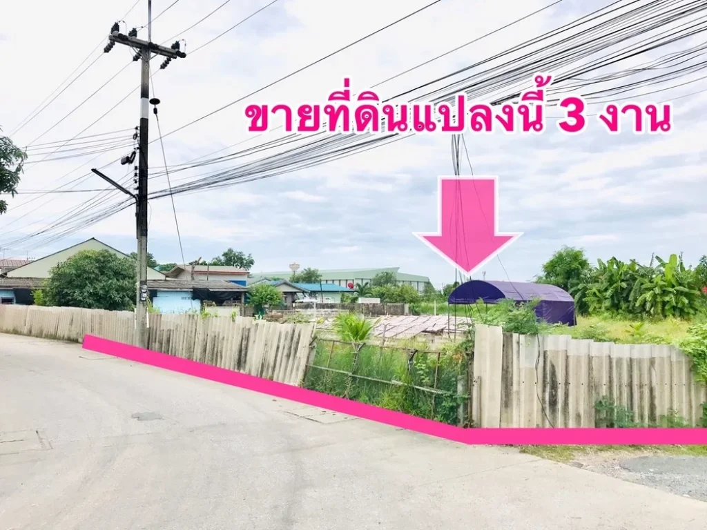 ขายที่ดินสมุทรสาคร บางหญ้าแพรก ขนาด 3 งาน ตัดแบ่งจาก 1 ไร่ ถมแล้ว ติดถนนสาธารณะสองด้าน